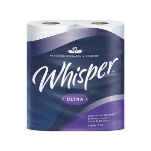 Whisper Ultra Toilet Roll 3 Ply White